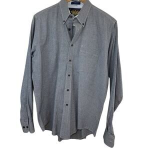 Men’s Polo Chaps Ralph Lauren  Blue Button Up Shirt Size 15.5 34-35 Old Money